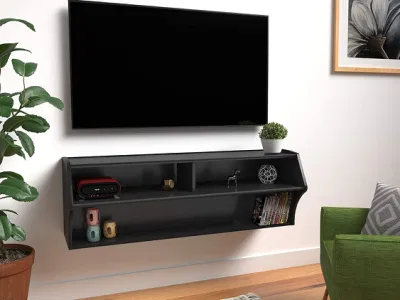Console audio/video montata a parete, supporto TV per soggiorno, 48,5